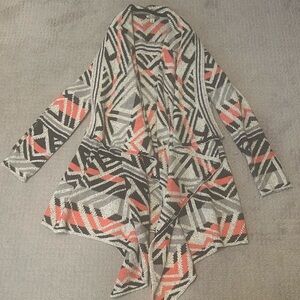 Lucky Brand Boho Aztec Open Front Cardigan